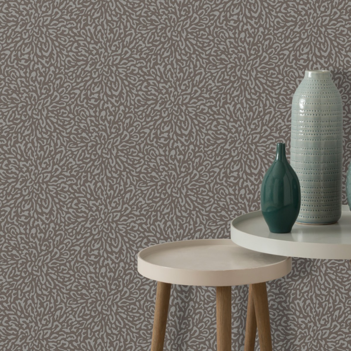 Tapet Corallo, Burnished Brown Luxury Patterned, 1838 Wallcoverings, 5.3mp / rola, Tapet living 