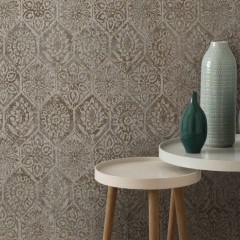 Tapet Palazzo, Burnished Gold Foil Luxury Tile, 1838 Wallcoverings, 5.3mp / rola