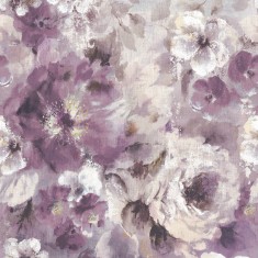 Tapet Bloom, Magenta Purple Luxury Floral, 1838 Wallcoverings, 6.5mp / rola