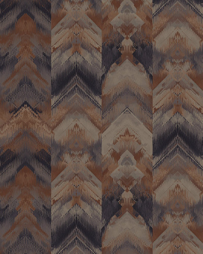 Imagine cu un tapet geometric modern, Copper Luxury Geometric, în nuanțe de cupru, gri și negru, cu textură unică și accente metalice.