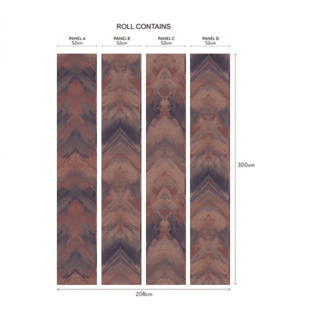 Imagine cu un tapet geometric modern, Copper Luxury Geometric, în nuanțe de cupru, gri și negru, cu textură unică și accente metalice.
