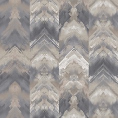Tapet Reflections, Pewter Silver Luxury Geometric, 1838 Wallcoverings, 6.5mp / rola