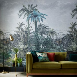 Tapet Paradise Found, Emerald Green Luxury Tropical, 1838 Wallcoverings, 6.5mp / rola