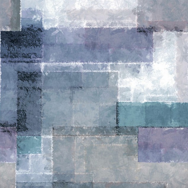 Tapet geometric cu model abstract in nuante de albastru indigo