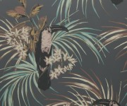 Tapet Le Toucan, Charcoal Black Luxury Bird, 1838 Wallcoverings, 5.3mp / rola
