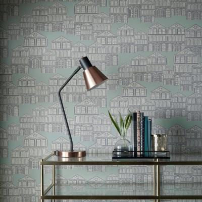 Tapet cu model elegant Neo Mint Green Luxury Patterned