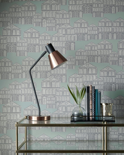 Tapet cu model elegant Neo Mint Green Luxury Patterned