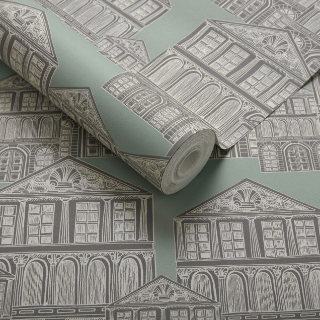 Tapet cu model elegant Neo Mint Green Luxury Patterned