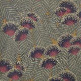 Clarice, Jet Black Luxury Art Deco, 1838 Wallcoverings, 5.3mp / rola
