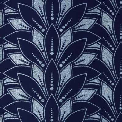 Tapet Midnight Blue Luxury Flock cu design geometric elegant, in culori albastre inchise, cu un finisaj catifelat.