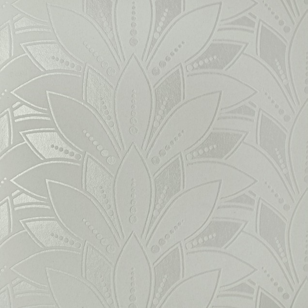 Tapet Ivory Cream Luxury Flock cu model subtil de frunze