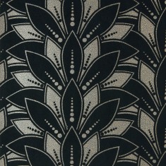 Tapet Astoria, Jet Black Luxury Flock, 1838 Wallcoverings, 5.3mp / rola