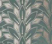 Tapet Astoria, Neo Mint Green and Gold Luxury Foil, 1838 Wallcoverings, 5.3mp / rola