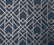 Tapet Metro, Midnight Blue Luxury Geometric, 1838 Wallcoverings, 5.3mp / rola