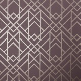 Metro, Cassis Purple Luxury Geometric, 1838 Wallcoverings, 5.3mp / rola