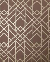 Metro, Amber Glow Orange Luxury Geometric, 1838 Wallcoverings, 5.3mp / rola