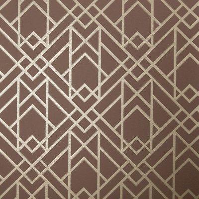 Tapet geometric modern cu linii fine aurii pe un fundal portocaliu cald