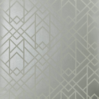 Tapet Metro, Soft Grey Silver Luxury Geometric, 1838 Wallcoverings, 5.3mp / rola, Tapet living 