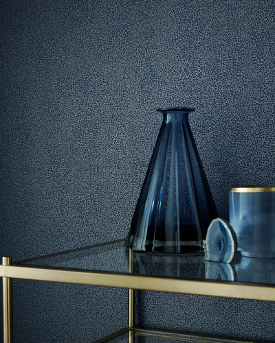Tapet Midnight Blue Luxury Crackle cu textura de craclă
