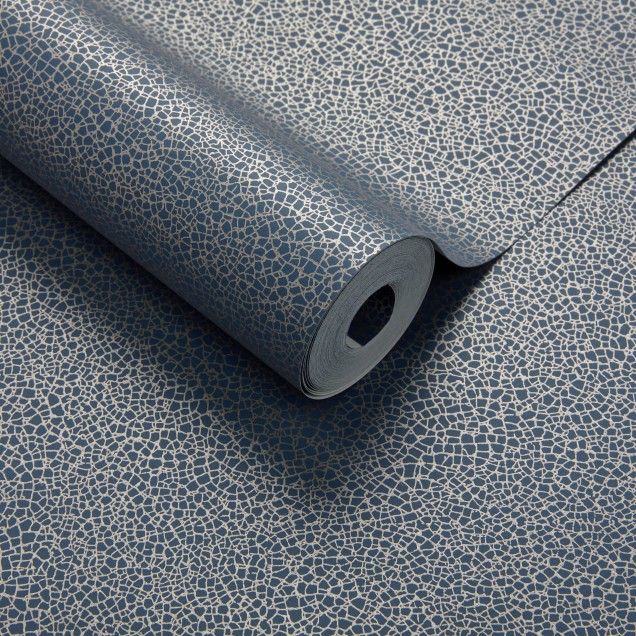 Tapet Midnight Blue Luxury Crackle cu textura de craclă
