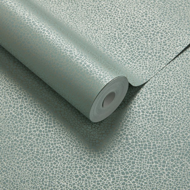Hartie de perete cu efect de crapatura, culoare verde menta
