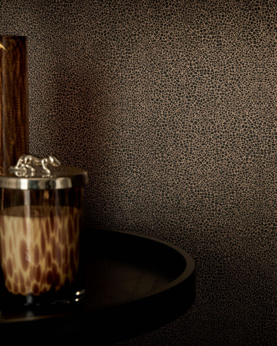 Tapet Jet Black Luxury Crackle cu textura craclatura
