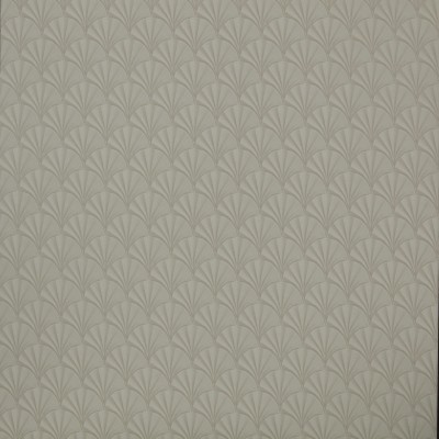 Tapet cu design Art Deco elegant, cu un model de evantai fin, culoare crem deschis.