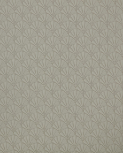 Tapet cu design Art Deco elegant, cu un model de evantai fin, culoare crem deschis.