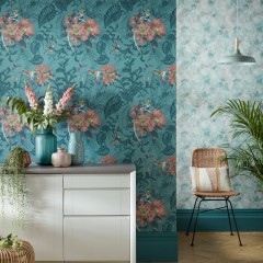 Tapet Hedgerow, Mineral Green Luxury Feature, 1838 Wallcoverings, 5.3mp / rola