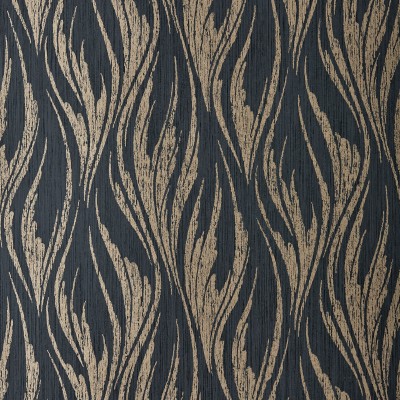 Tapet Ripple, Bracken Gold and Black Luxury Feature, 1838 Wallcoverings, 5.3mp / rola, Tapet living 
