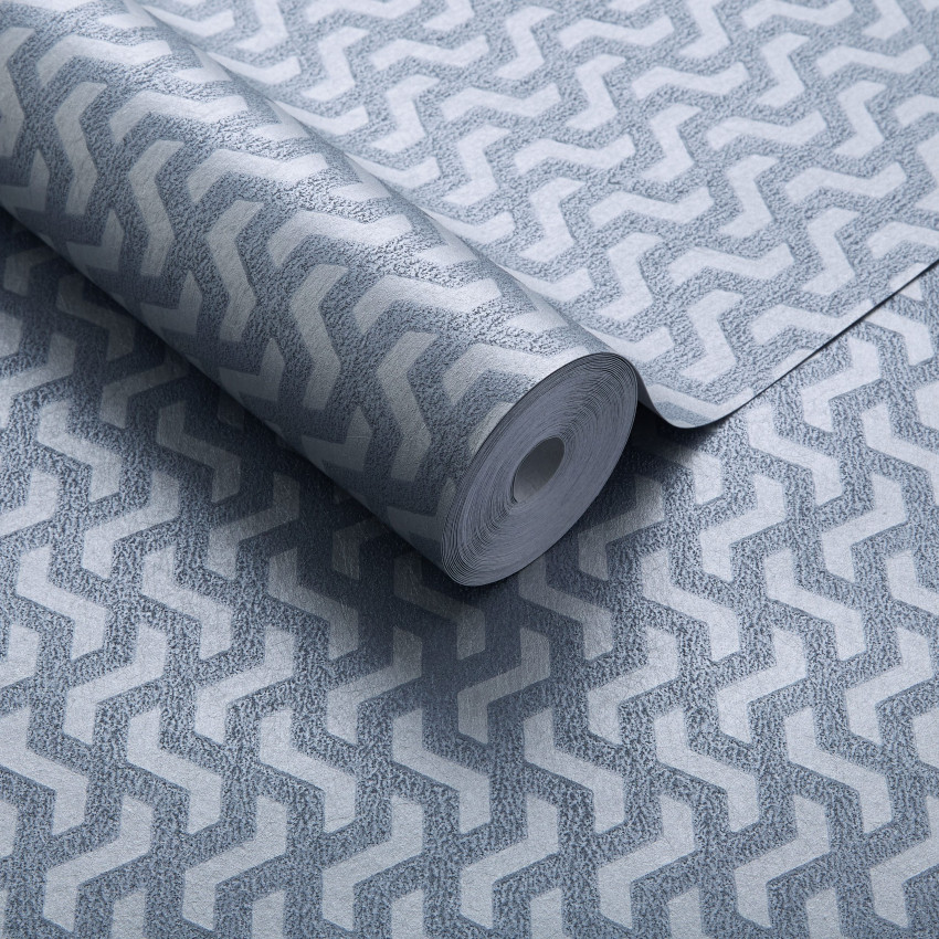 Tapet metalizat cu design geometric modern