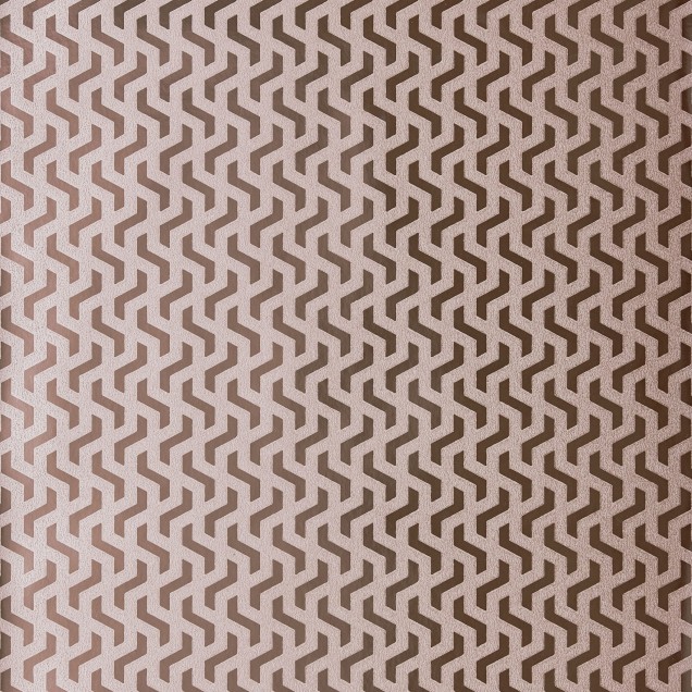 Tapet metalizat cu design geometric in tonuri de rose gold