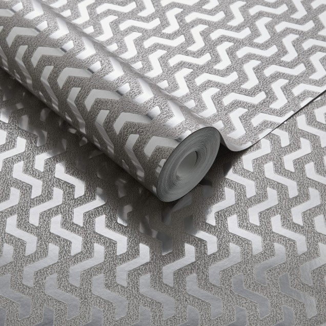 Tapet metalizat cu design geometric modern