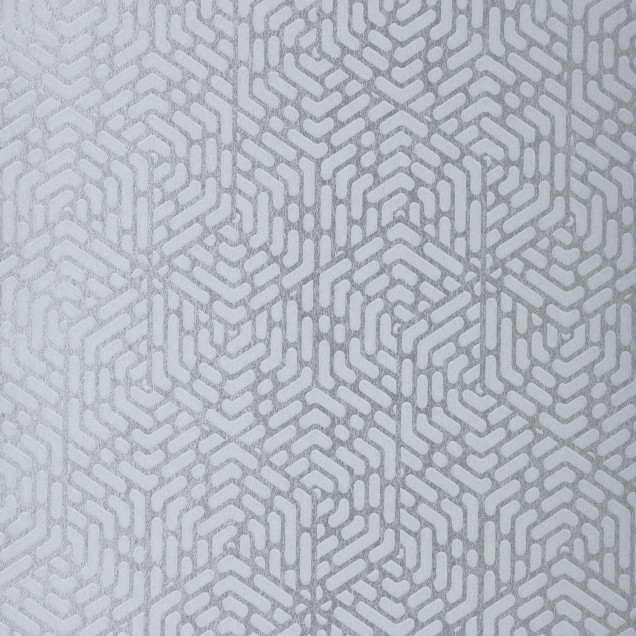 Tapet geometric argintiu, cu un model texturat, pentru decorarea pereților