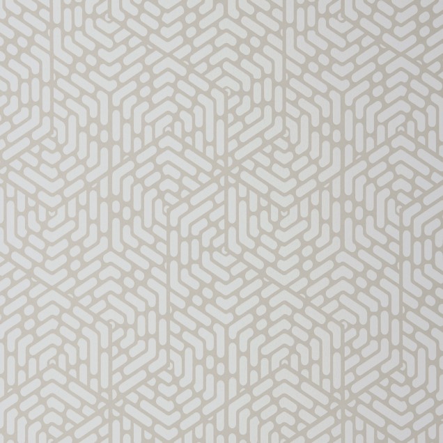 Tapet geometric modern cu model hexagonal, in tonuri neutre, ideal pentru living, dormitor sau birou.