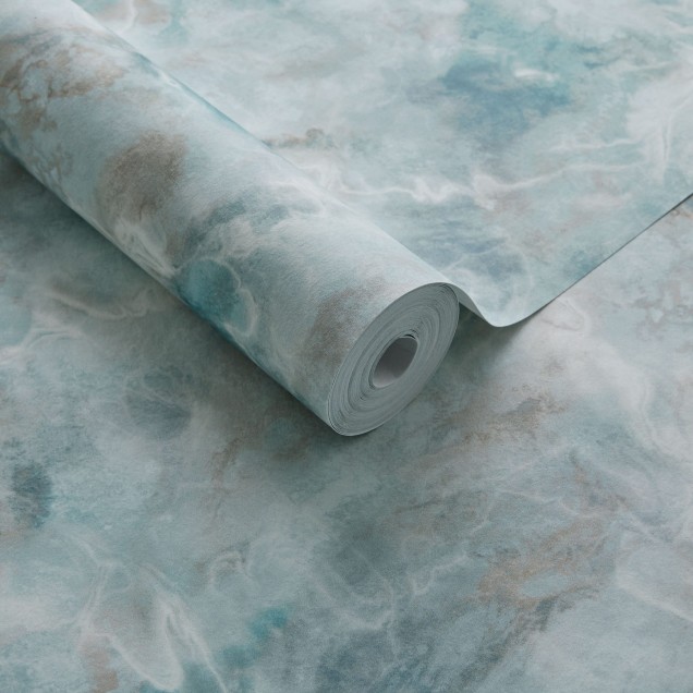 Tapet cu design de marmură verde mineral, Quartz Mineral Green Luxury Marble.
