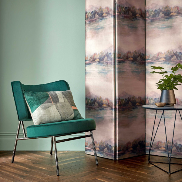 Lakeside, Sunset Pink Luxury Landscape, 1838 Wallcoverings, 5.3mp / rola