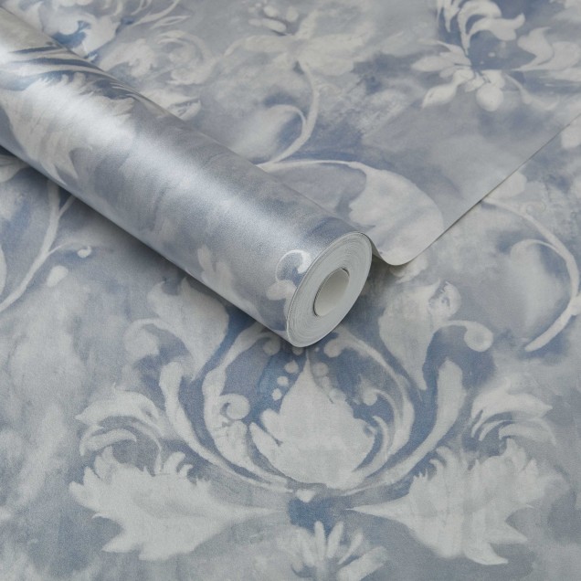 Tapet Ornamenta Pewter Grey Luxury Damask - un tapet elegant cu design modern, perfect pentru a crea o atmosferă sofisticată în orice cameră.