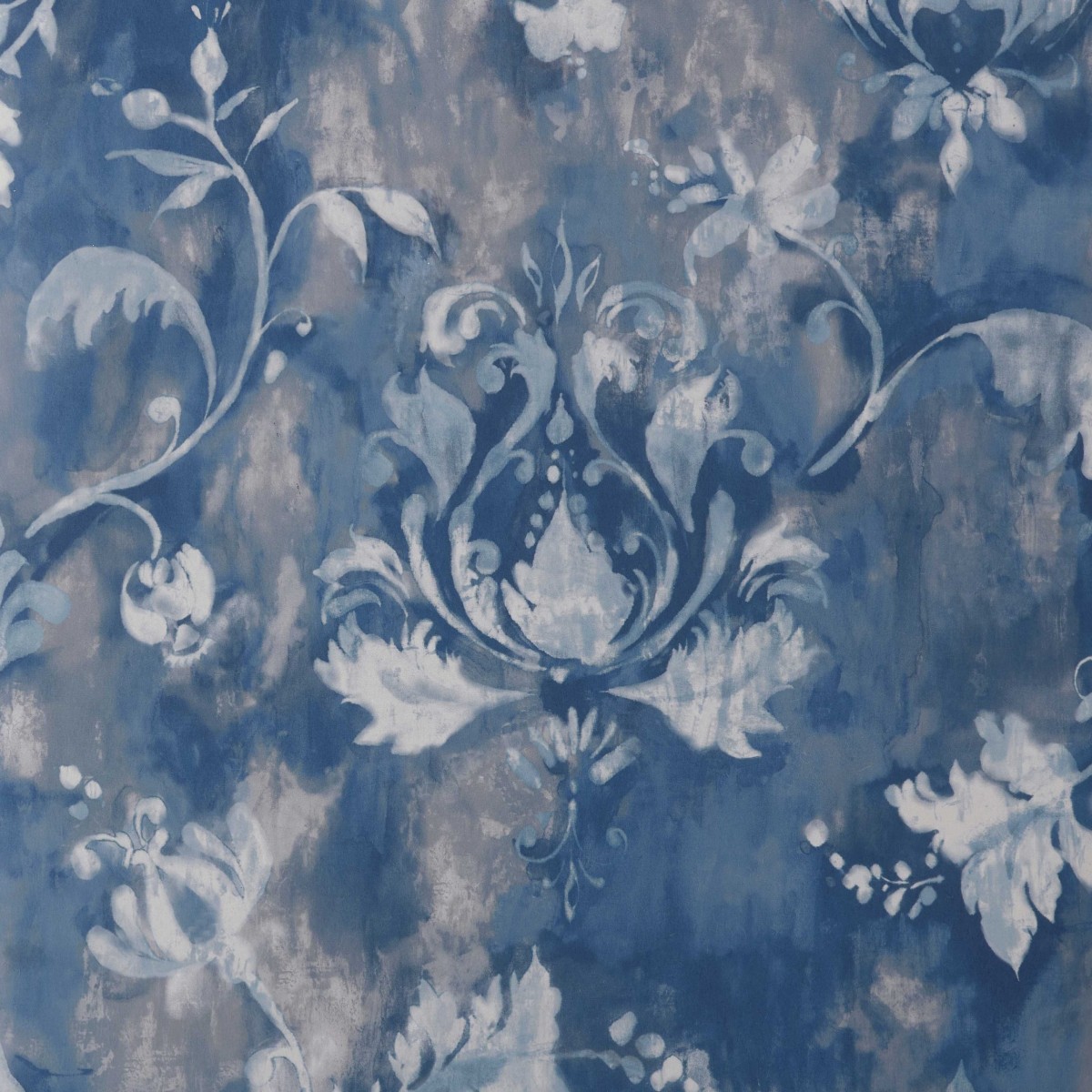 Tapet Ornamenta, Indigo Blue Luxury Damask, 1838 Wallcoverings, 5.3mp / rola, Tapet living 