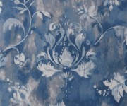 Tapet Ornamenta, Indigo Blue Luxury Damask, 1838 Wallcoverings, 5.3mp / rola