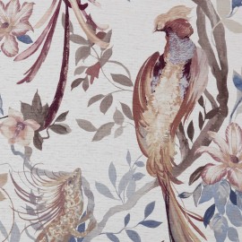 Tapet Bird Sonnet, Chambray Blue Luxury Paperweave, (fibre naturale), 1838 Wallcoverings, 5.1mp / rola