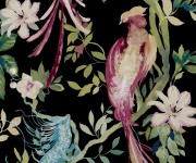 Tapet Bird Sonnet, Jet Black Luxury Bird, 1838 Wallcoverings, 7mp / rola