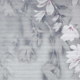 Tapet Trailing Magnolia, Mist Grey Luxury Floral Paperweave, 1838 Wallcoverings, 5.2mp / rola
