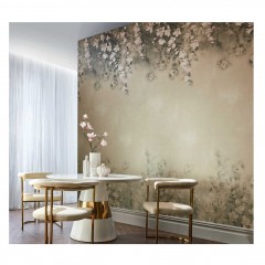 Tapet Trailing Magnolia, Burnished Gold Luxury Floral, 1838 Wallcoverings, 6.5mp / rola