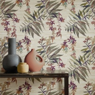 Tapet 1838 Wallcoverings 1838-2210-160-05. Conține culorile: Alb, Alb-Gri, Maro, Maro Semnal, Gri, Gri-Galben, Verde, Verde Măsliniu, Violet, Violet-Mov