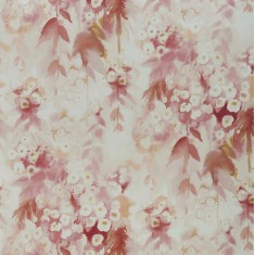 Tapet Cascade, Mango Red Luxury Floral, 1838 Wallcoverings, 5.3mp / rola