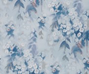 Tapet Cascade, Cornflower Blue Luxury Floral, 1838 Wallcoverings, 5.3mp / rola