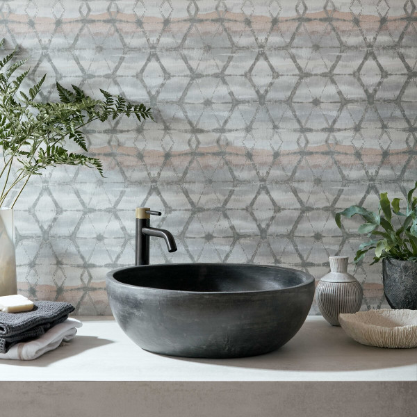 Mineral, Marble Grey Luxury Geometric, 1838 Wallcoverings, 5.3mp / rola