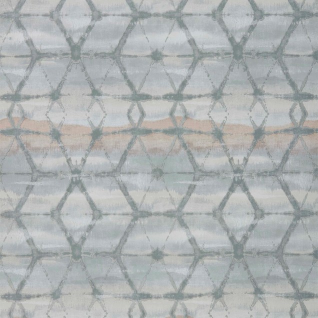Tapet geometric cu design inspirat de marmură în nuanțe de gri și roz pal