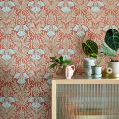 Tapet Floral Fanfare, Coral, 1838 Wallcoverings, 5.3mp / rola